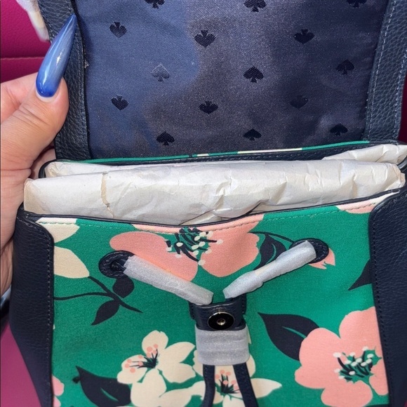 Kate Spade Leila Lily Blooms Medium Flap Backpack main image 8